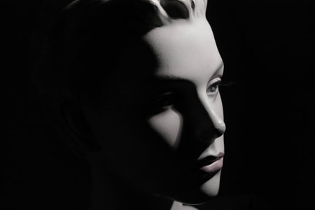 close up on A woman's doll - mannequinの写真素材