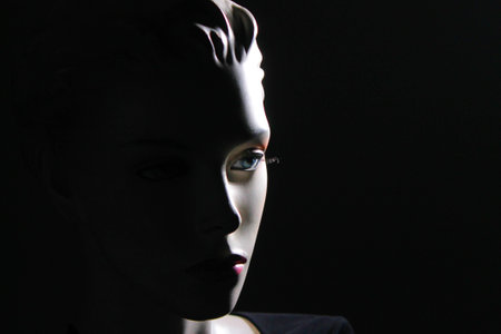 close up on A woman's doll - mannequinの写真素材