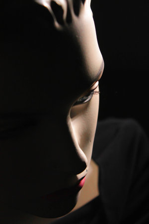 close up on A woman's doll - mannequinの写真素材
