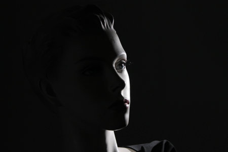 close up on A woman's doll - mannequinの写真素材