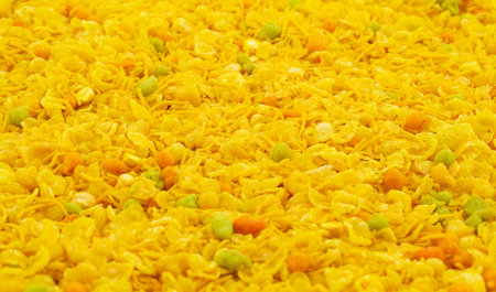 Indian Traditional Spicy Namkeen Food Background