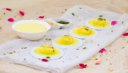 Indian Traditional Special Dessert Ras Malai Also Know as Rasmalai or Rossomalai