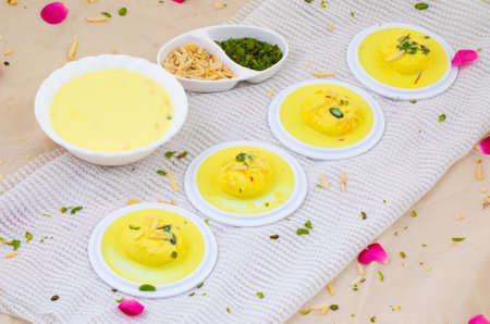 Indian Traditional Special Dessert Ras Malai Also Know as Rasmalai or Rossomalaiの写真素材