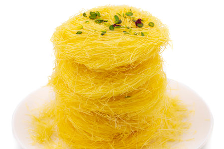 Indian Traditional Sweet Food Desi Ghee Ki Pheni Also Know as Sutarfeni, Firni, Seviyan, Laccha,...
