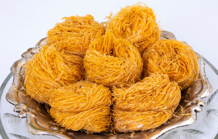 Indian Traditional Sweet Food Desi Ghee Ki Pheni Also Know as Sutarfeni, Firni, Seviyan, Laccha,...
