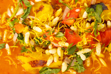 Indian Street Chat Food Ragda Pattice is a popular fast food which forms part of the Street Snack of Maharashtra And Gujarat.の写真素材