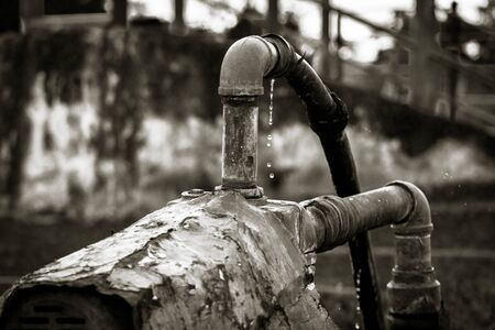 pump of waterの写真素材