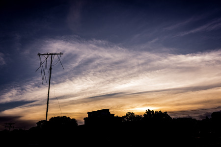 beautiful sky sunset clouds in venezuelaの写真素材
