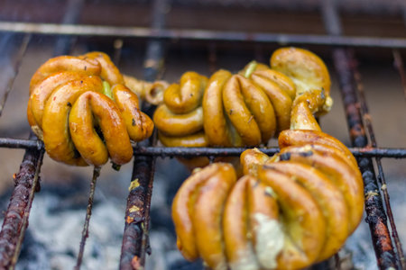 venezuelan food on a barbecue