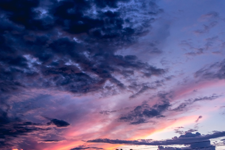 beautiful sky and cloudsの写真素材