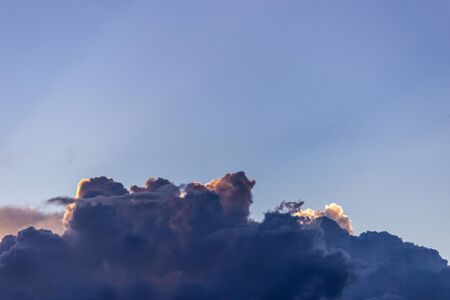 Dramatic sky and clouds at sunset in Venezuelaの写真素材