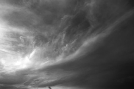 Black and white dramatic sky with cloud in monochrome tone.