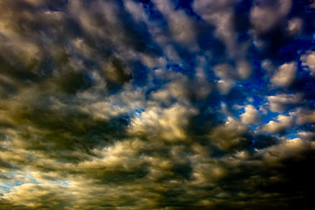 colorful dramatic sky with cloud at sunset.Sky background and texture