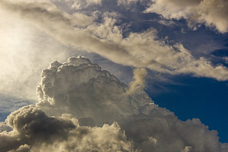 Cloudscape has been developing in gorgeous form. The vast blue sky and clouds sky background.の写真素材