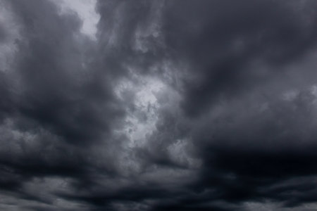 Dark clouds before a thunderstorm. Dark clouds before a thunderstorm.の写真素材