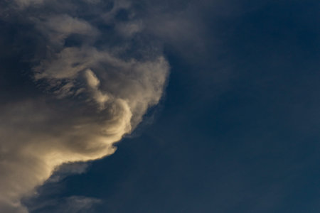 Cloudscape has been developing in gorgeous form. The clouds have been developing in gorgeous form.の写真素材