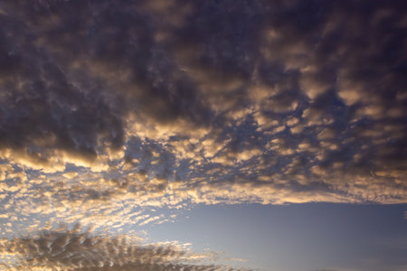 Sunset sky with clouds. Nature background. Sky with clouds.の写真素材