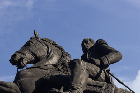 statue of Simon Bolivar Barinas Venezuelaの写真素材
