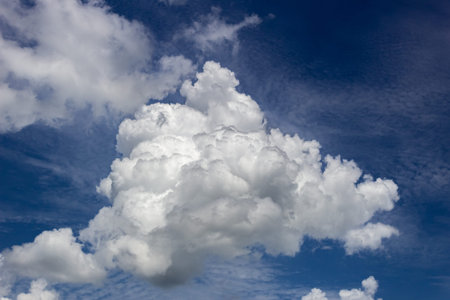Blue sky and white clouds background. Nature cloud blue sky and white clouds.