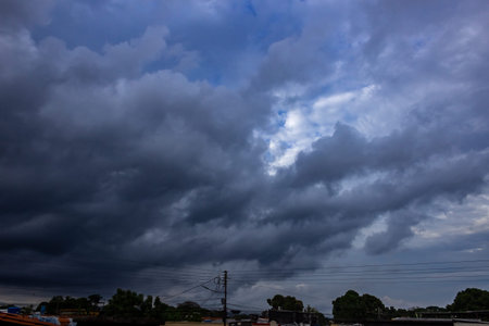 Dark storm clouds before a thunderstorm. Dark clouds before a thunderstorm
