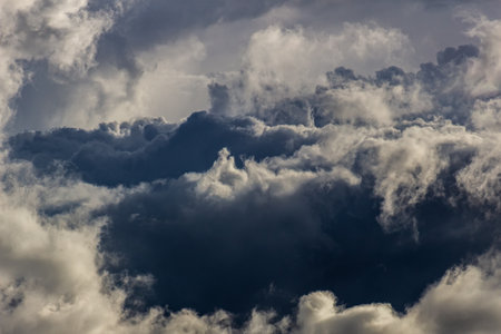 Cloudscape, Colored Clouds at Sunset near the city of Sofia, Bulgariaの写真素材