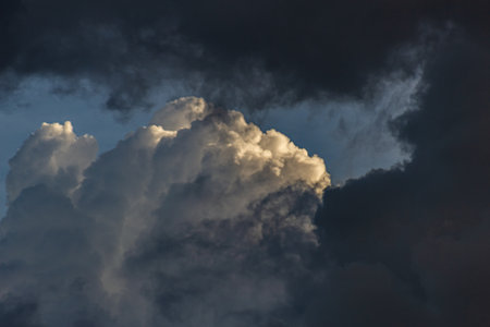 Cloudscape has been developing in gorgeous form. The clouds have been developing in gorgeous form.の写真素材