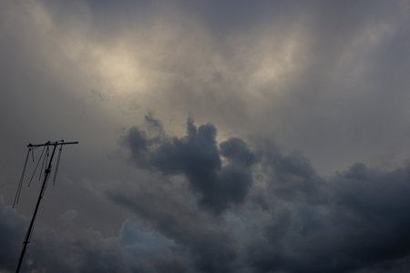 Cloudscape has been developing in gorgeous form. The sky is filled with beautiful clouds.の写真素材