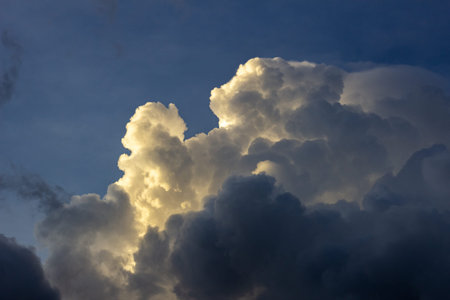 Cloudscape, Colored Clouds at Sunset, 3D illustration
