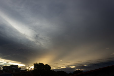 Cloudscape, Colored Clouds at Sunsetの写真素材
