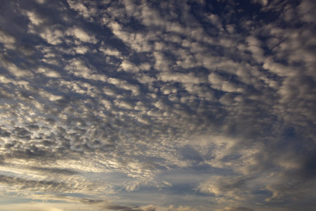 Cloudscape has been developing in gorgeous form. This image was taken at sunset.の写真素材