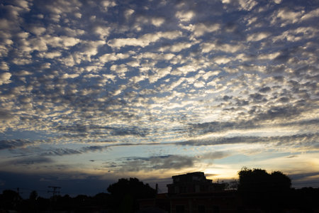 Cloudscape, Colored Clouds at Sunsetの写真素材