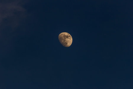 Full moon in the night sky. Great for background image or text.の写真素材