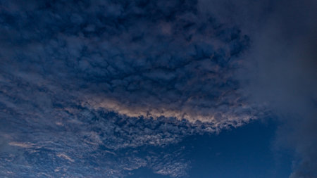 Cloudscape has been developing in gorgeous form. This image has been cleaned and retouched.の写真素材