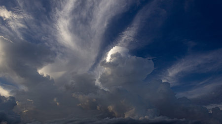 Cloudscape has been developing in gorgeous form. The vast blue sky and clouds sky background.