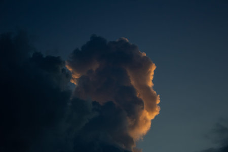 The clouds are multicolored.
