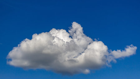 White fluffy clouds in the blue skybe used as background