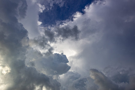 Clouds before a thunderstorm, thunderstorm, thunderstorm.