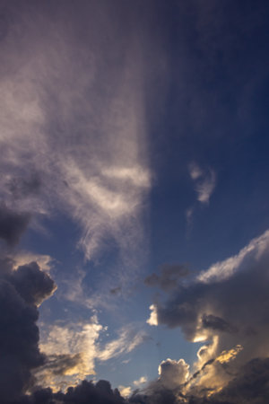 Cloudscape has been developing in gorgeous form. This image was taken at sunset.の写真素材