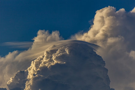 Cloudscape, Clouds at Sunset in the Skyの写真素材