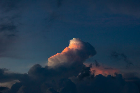 Cloudscape, Colored Clouds at Sunsetの写真素材