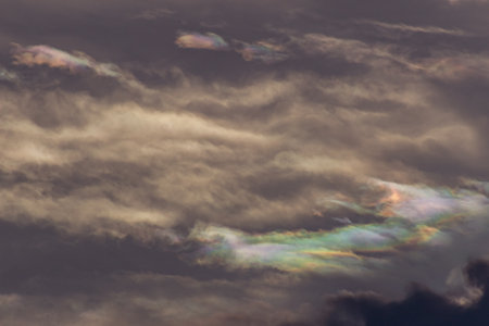 Clouds in the sky. Colorful clouds in the sky.の写真素材