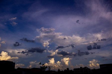 Cloudscape, Colored Clouds at Sunsetの写真素材