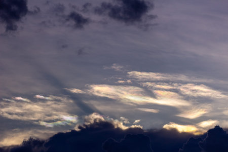 Cloudscape has been developing in gorgeous form. This image was taken at sunset.の写真素材