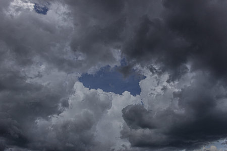 Cloudscape has been developing in gorgeous form. The sky is filled with dark clouds.