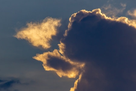 Cloudscape has been developing in gorgeous form. This image was taken at sunset.の写真素材