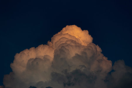 Cloudscape, Colored Clouds at Sunset on a Cloudy Day