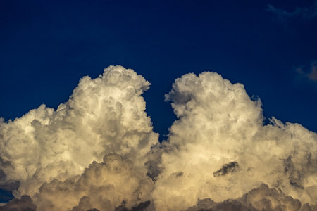 Cloudscape has been developing in gorgeous form. The sky is filled with beautiful cloud formations.の写真素材