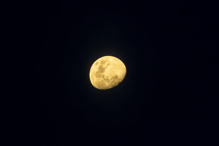 Full moon in the night sky. The full moon at night.