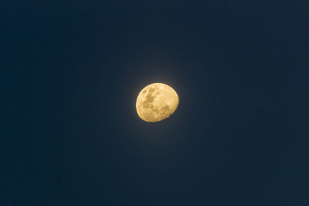 Super full moon in the night sky background. (with clipping path)