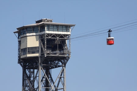 Barcelona s Port Cable Carの写真素材